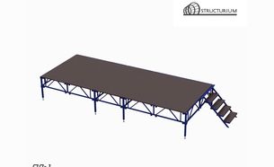 Изображение для товара Сборно-разборный подиум (сцена) с усиленным каркасом ПД-11