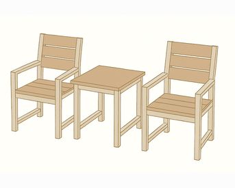 Изображение для товара Комплект из 3 стульев и 1 столика